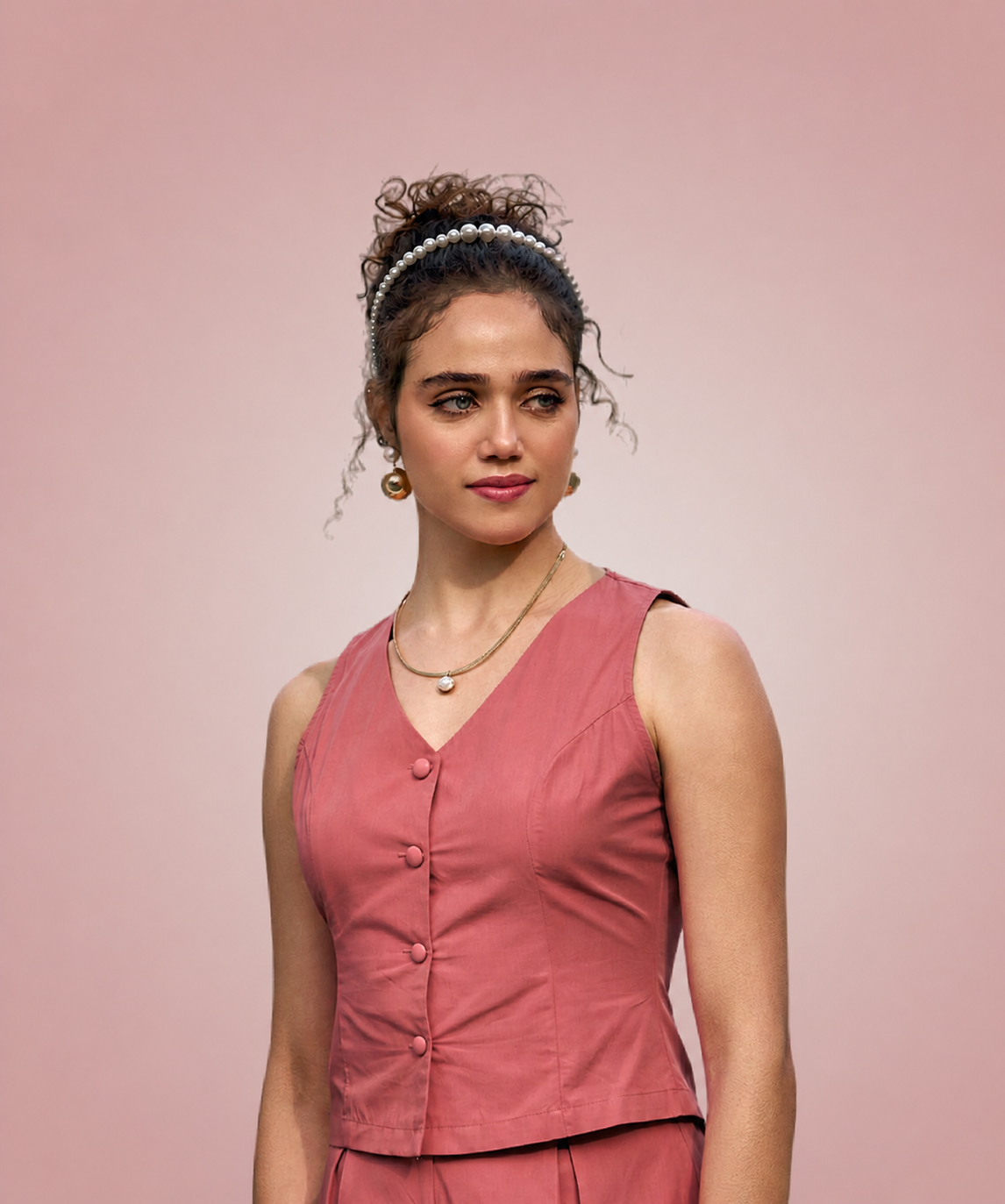Women Pink Culottes